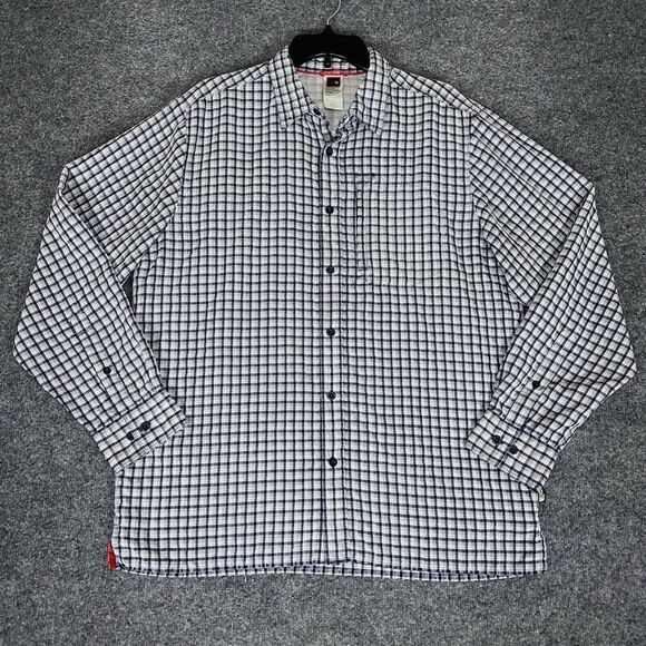 The North Face Shirt Mens Large Blue Plaid Long Sleeve Button Up Gorpcore Adult‎ - Picture 1 of 7